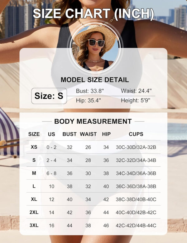 Blooming Jelly Women High Waisted Bikini Sets Tummy Control Swimsuits Color Block Two Piece Drawstring Bathing Suit - Image 33