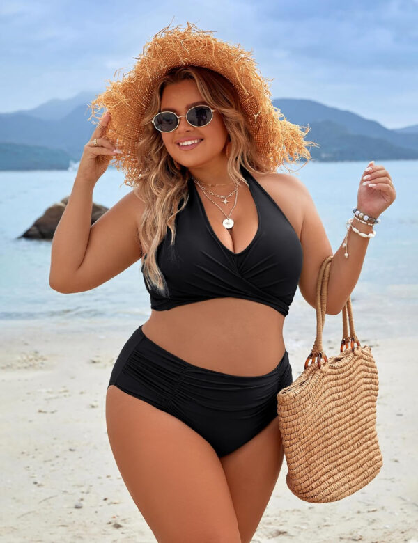 Blooming Jelly Womens Tummy Control Bathing Suits Modest High Waisted Bikini Sets Cute Halter 2 Piece Swim Suits 2025 - Image 4