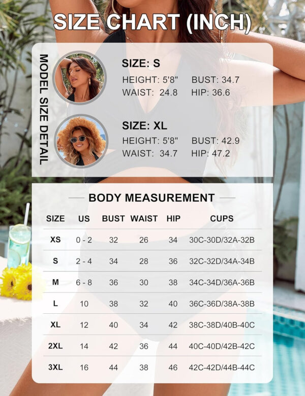 Blooming Jelly Womens Tummy Control Bathing Suits Modest High Waisted Bikini Sets Cute Halter 2 Piece Swim Suits 2025 - Image 6