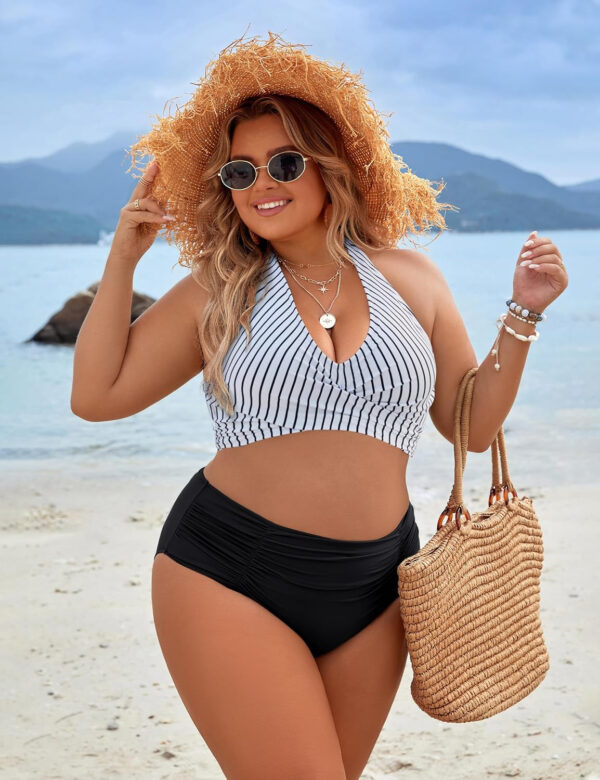 Blooming Jelly Womens Tummy Control Bathing Suits Modest High Waisted Bikini Sets Cute Halter 2 Piece Swim Suits 2025 - Image 13
