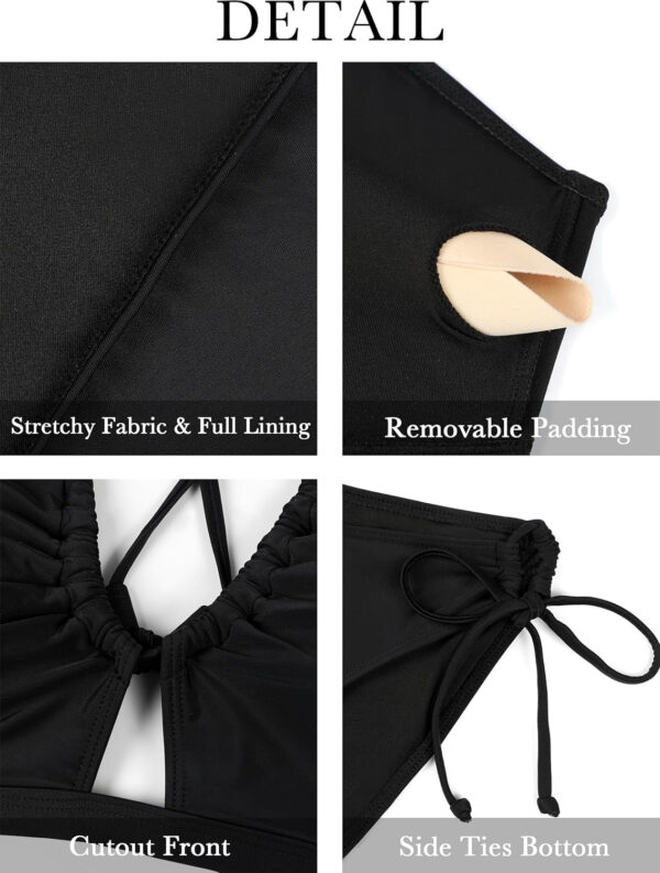Blooming Jelly Womens Bikini Sets Two Piece Cheeky Swimsuits Curvy Cutout String Bathing Suits - Image 5