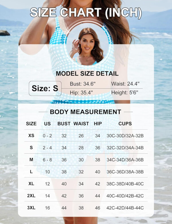 Blooming Jelly Women's High Waisted Bikini Sets Tummy Control Swim Skirt Two Piece Swim Suit 2025 Retro Swimsuit - Image 6
