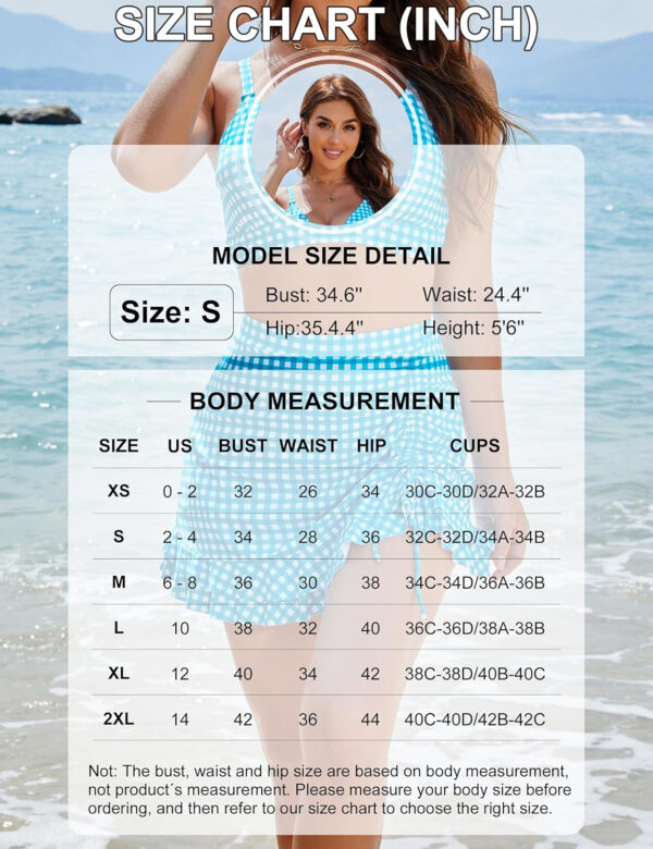 Blooming Jelly Women's High Waisted Bikini Sets Tummy Control Swim Skirt Two Piece Swim Suit 2025 Retro Swimsuit - Image 12