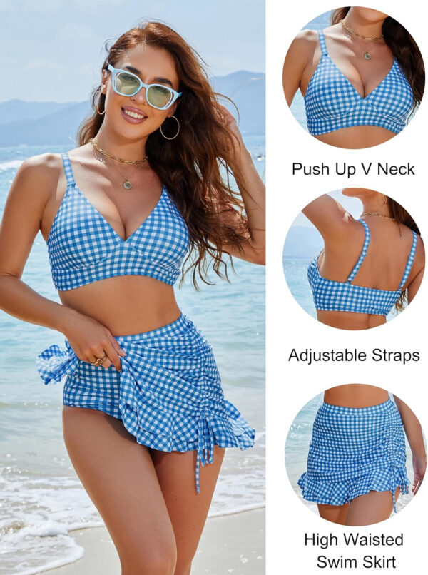 Blooming Jelly Women's High Waisted Bikini Sets Tummy Control Swim Skirt Two Piece Swim Suit 2025 Retro Swimsuit - Image 20