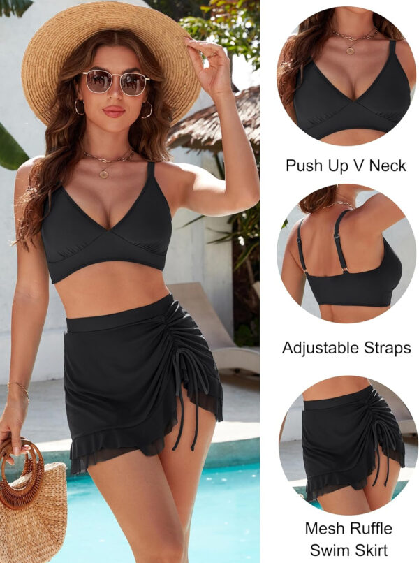 Blooming Jelly Women's High Waisted Bikini Sets Tummy Control Swim Skirt Two Piece Swim Suit 2025 Retro Swimsuit - Image 31