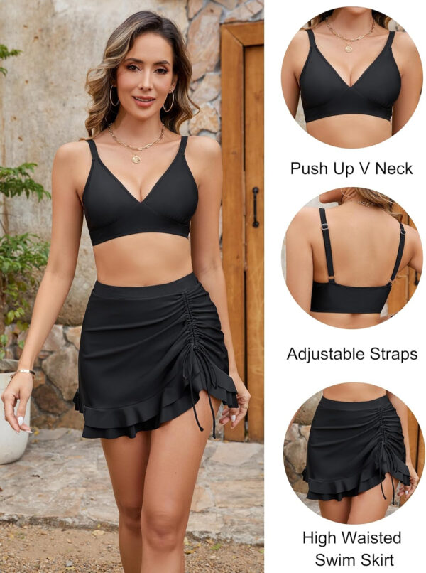 Blooming Jelly Women's High Waisted Bikini Sets Tummy Control Swim Skirt Two Piece Swim Suit 2025 Retro Swimsuit - Image 47