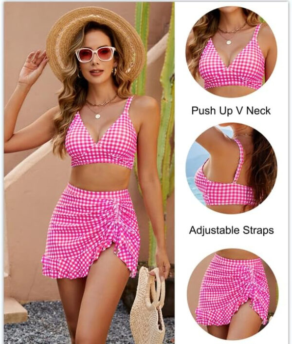 Blooming Jelly Women's High Waisted Bikini Sets Tummy Control Swim Skirt Two Piece Swim Suit 2025 Retro Swimsuit - Image 73
