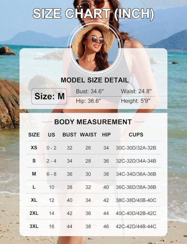 Blooming Jelly Womens Swim Skirt High Waisted Bikini Sets Tummy Control Swimsuits Mesh Sarong Wraps Bathing Suits - Image 6