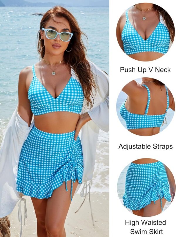 Blooming Jelly Women's High Waisted Bikini Sets Tummy Control Swim Skirt Two Piece Swim Suit 2025 Retro Swimsuit - Image 93