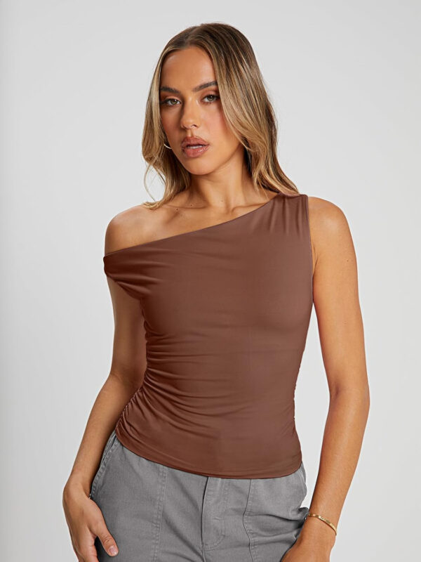 Trendy Queen Womens Summer Off The Shoulder Tops Going Out T Shirts Crop Tank Top Fashion Clothes Spring Outfits 2025 - Image 7