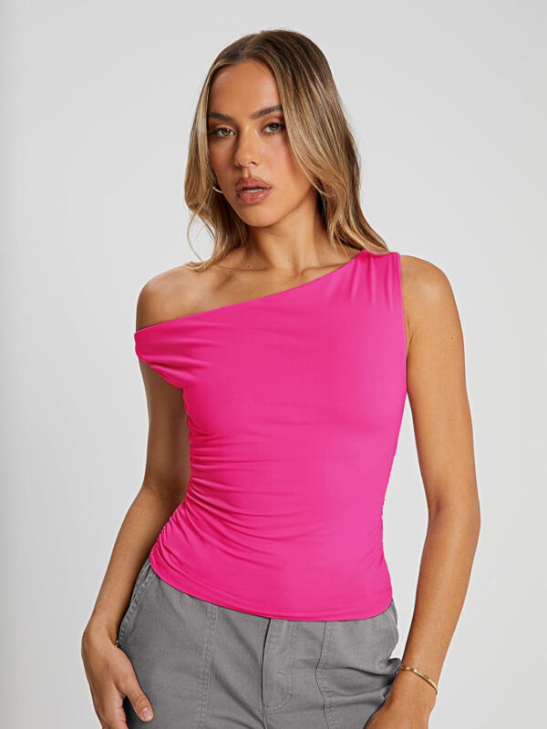 Trendy Queen Womens Summer Off The Shoulder Tops Going Out T Shirts Crop Tank Top Fashion Clothes Spring Outfits 2025 - Image 12