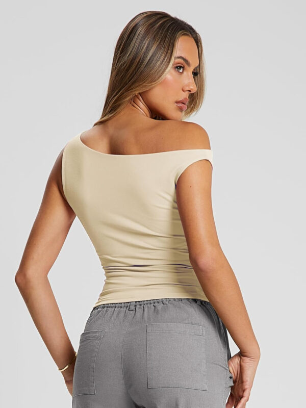 Trendy Queen Womens Summer Off The Shoulder Tops Going Out T Shirts Crop Tank Top Fashion Clothes Spring Outfits 2025 - Image 24