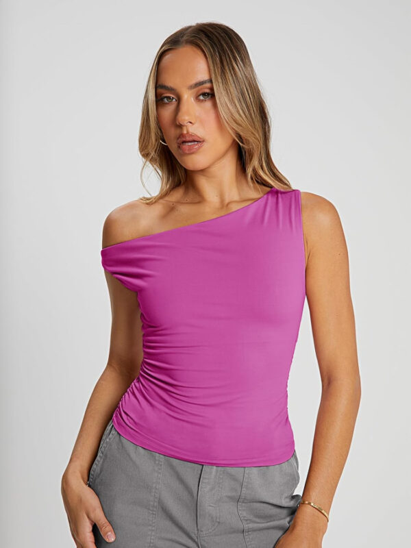 Trendy Queen Womens Summer Off The Shoulder Tops Going Out T Shirts Crop Tank Top Fashion Clothes Spring Outfits 2025 - Image 34