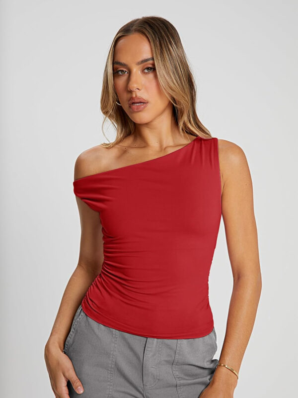 Trendy Queen Womens Summer Off The Shoulder Tops Going Out T Shirts Crop Tank Top Fashion Clothes Spring Outfits 2025 - Image 44