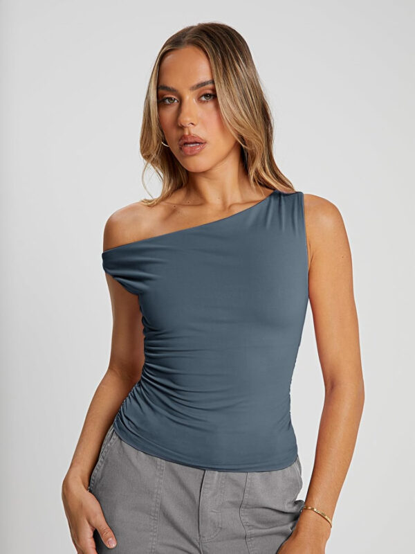 Trendy Queen Womens Summer Off The Shoulder Tops Going Out T Shirts Crop Tank Top Fashion Clothes Spring Outfits 2025 - Image 65