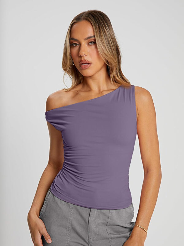Trendy Queen Womens Summer Off The Shoulder Tops Going Out T Shirts Crop Tank Top Fashion Clothes Spring Outfits 2025 - Image 71
