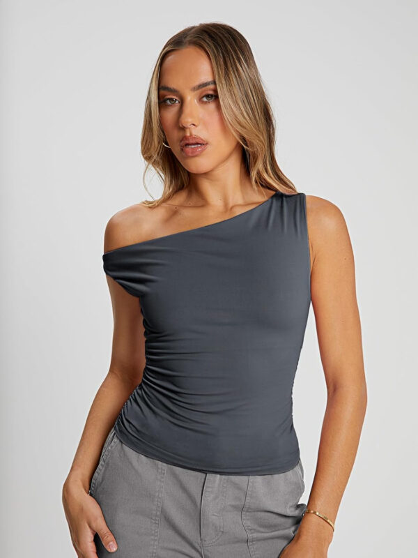 Trendy Queen Womens Summer Off The Shoulder Tops Going Out T Shirts Crop Tank Top Fashion Clothes Spring Outfits 2025 - Image 97