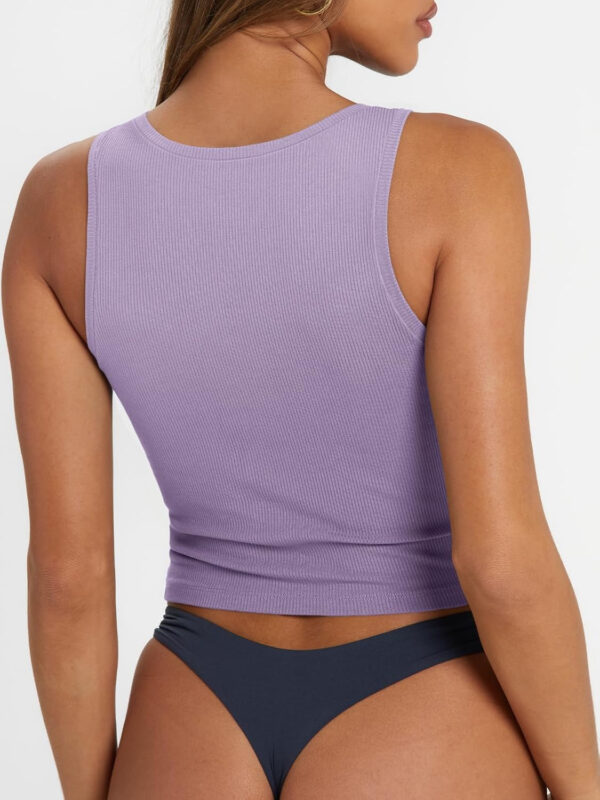 Trendy Queen Women's Summer Square Neck Tank Tops Workout Cropped Ribbed Summer Camisole Sleeveless Clothes 2025 - Image 78