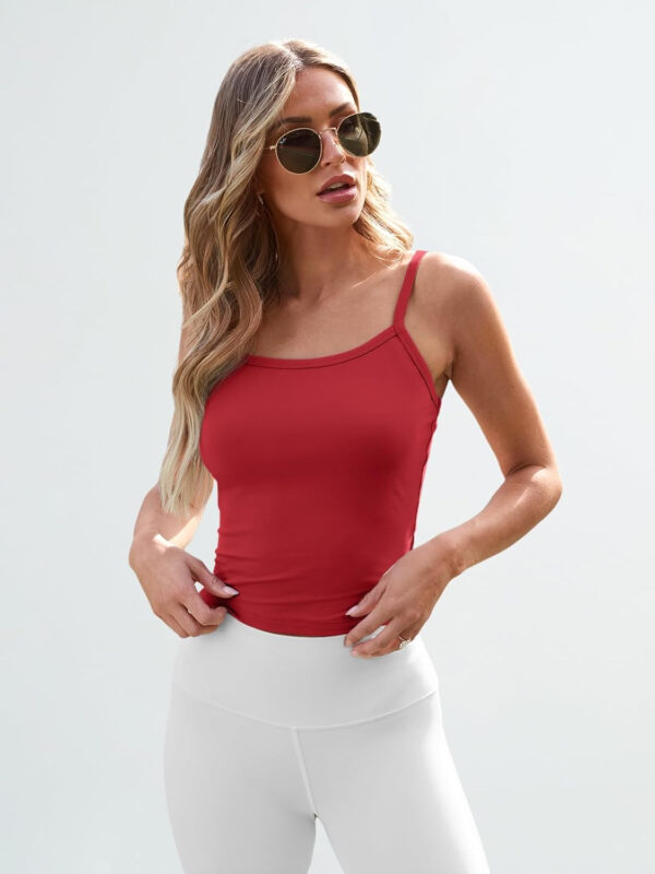 Trendy Queen Womens Spaghetti Strap Tank Tops Adjustable Cute Camisole Going Out Crop Tops Summer Clothes - Image 8
