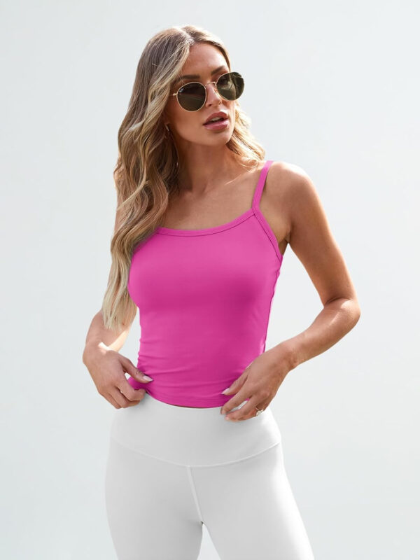 Trendy Queen Womens Spaghetti Strap Tank Tops Adjustable Cute Camisole Going Out Crop Tops Summer Clothes - Image 13
