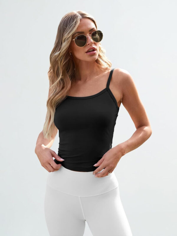 Trendy Queen Womens Spaghetti Strap Tank Tops Adjustable Cute Camisole Going Out Crop Tops Summer Clothes - Image 33