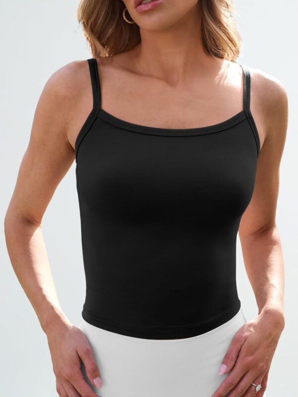 Trendy Queen Womens Spaghetti Strap Tank Tops Adjustable Cute Camisole Going Out Crop Tops Summer Clothes - Image 34