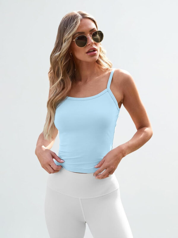Trendy Queen Womens Spaghetti Strap Tank Tops Adjustable Cute Camisole Going Out Crop Tops Summer Clothes - Image 38