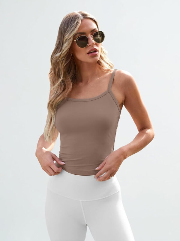 Trendy Queen Womens Spaghetti Strap Tank Tops Adjustable Cute Camisole Going Out Crop Tops Summer Clothes - Image 48