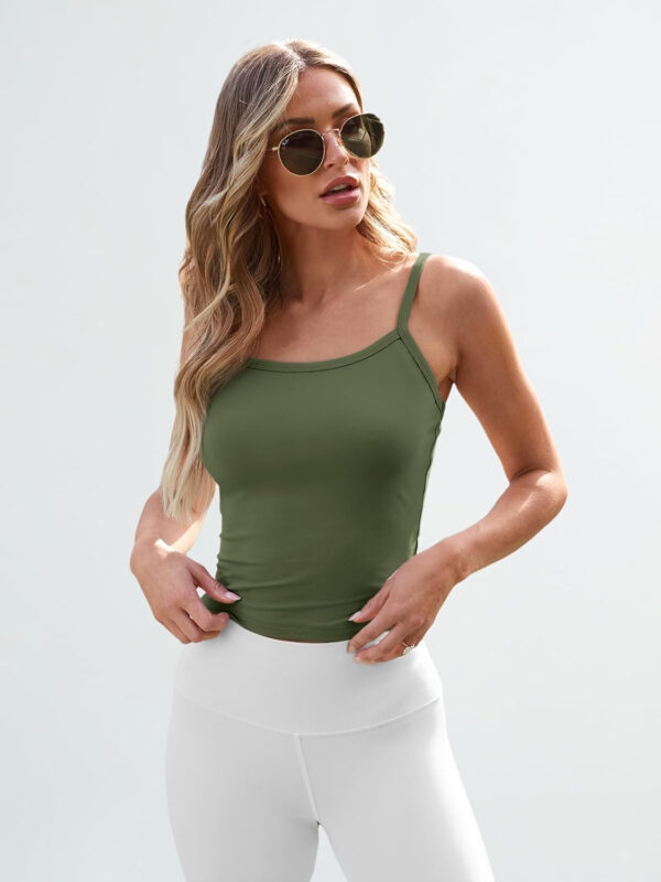 Trendy Queen Womens Spaghetti Strap Tank Tops Adjustable Cute Camisole Going Out Crop Tops Summer Clothes - Image 53