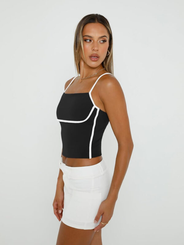 Trendy Queen Womens Camisole Tube Tops with Adjustable Spaghetti Strap Cute Summer Going Out Crop Tops 2025 - Image 4