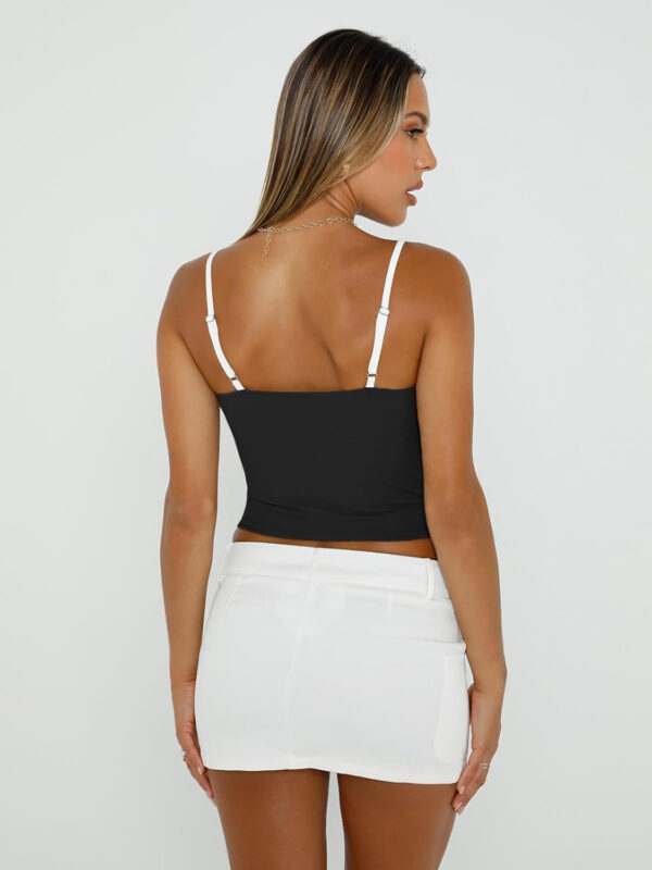 Trendy Queen Womens Camisole Tube Tops with Adjustable Spaghetti Strap Cute Summer Going Out Crop Tops 2025 - Image 5