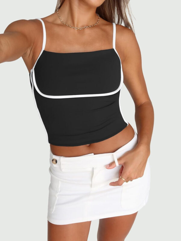 Trendy Queen Womens Camisole Tube Tops with Adjustable Spaghetti Strap Cute Summer Going Out Crop Tops 2025 - Image 6