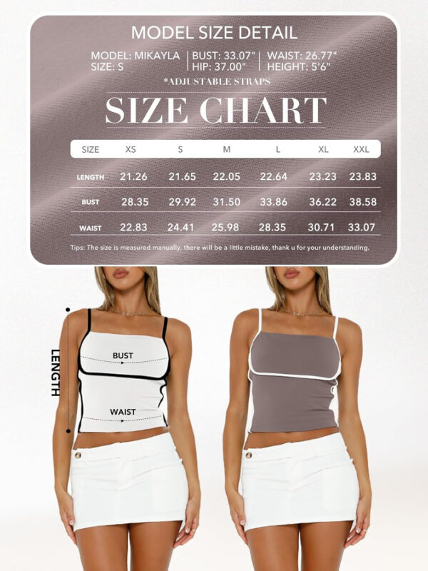 Trendy Queen Womens Camisole Tube Tops with Adjustable Spaghetti Strap Cute Summer Going Out Crop Tops 2025 - Image 7