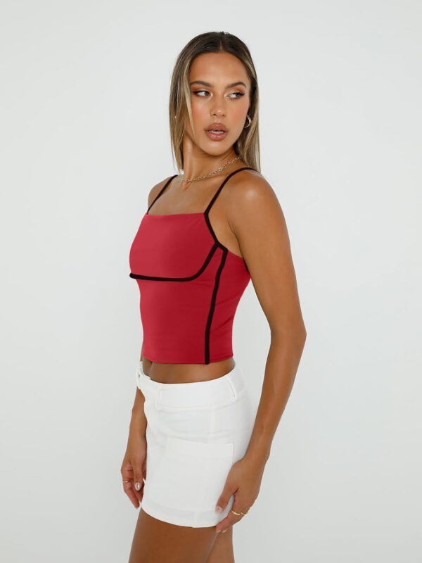 Trendy Queen Womens Camisole Tube Tops with Adjustable Spaghetti Strap Cute Summer Going Out Crop Tops 2025 - Image 11