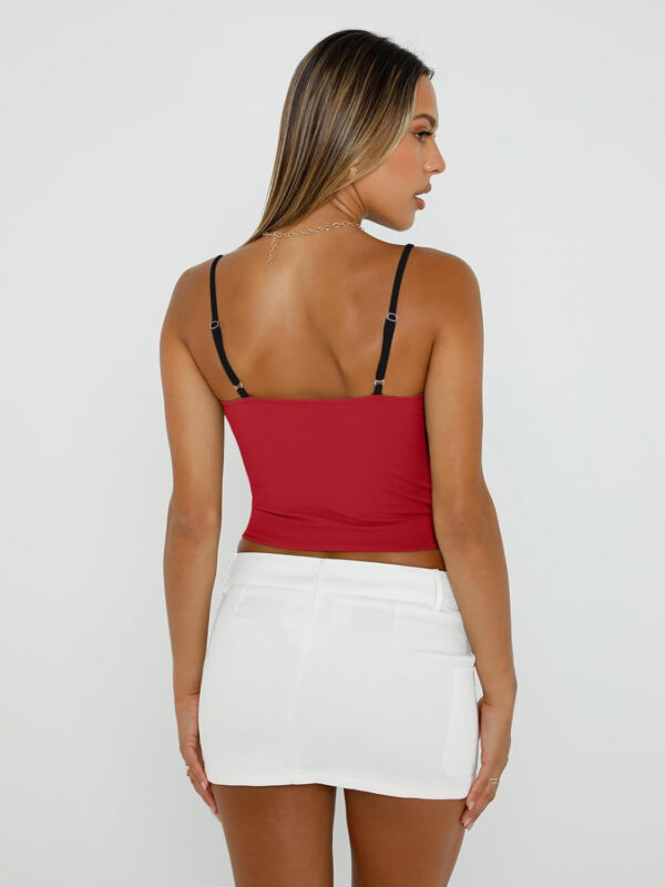 Trendy Queen Womens Camisole Tube Tops with Adjustable Spaghetti Strap Cute Summer Going Out Crop Tops 2025 - Image 12