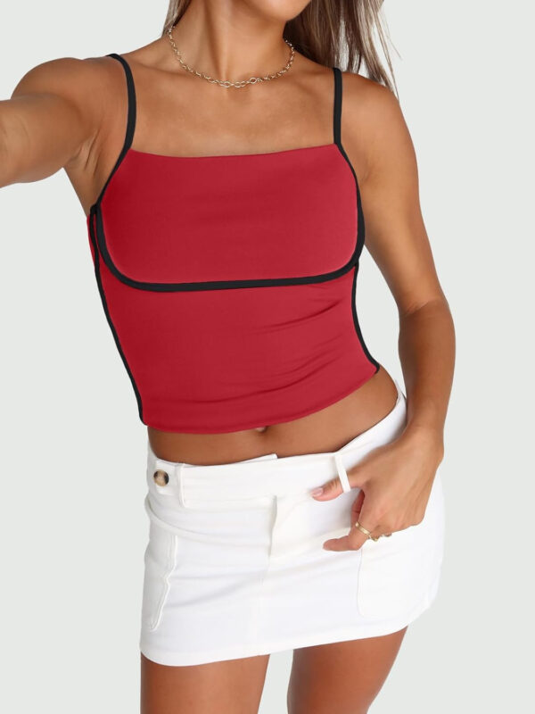 Trendy Queen Womens Camisole Tube Tops with Adjustable Spaghetti Strap Cute Summer Going Out Crop Tops 2025 - Image 13