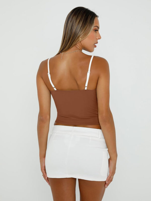 Trendy Queen Womens Camisole Tube Tops with Adjustable Spaghetti Strap Cute Summer Going Out Crop Tops 2025 - Image 18
