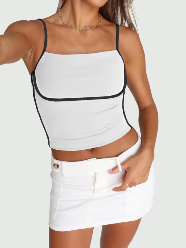 Trendy Queen Womens Camisole Tube Tops with Adjustable Spaghetti Strap Cute Summer Going Out Crop Tops 2025 - Image 31