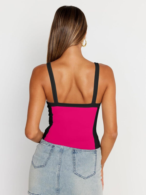 Trendy Queen Women's Double Lined Tank Tops Spaghetti Strap Square Neck Camisole Sleeveless Racerback Cropped Summer Clothes - Image 18
