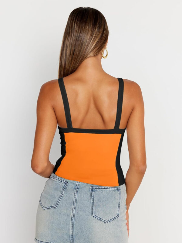 Trendy Queen Women's Double Lined Tank Tops Spaghetti Strap Square Neck Camisole Sleeveless Racerback Cropped Summer Clothes - Image 28